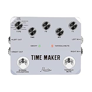 🎸【Easy IMP&EXP Music】USB interface for output or input files, and system upgrade. 🎸【Time Maker】The Time Maker pedal uses floating-point DSP chips, with new Algorithms, therefore the tone is significantly improved. 🎸【11 Types】You can find what you nee...