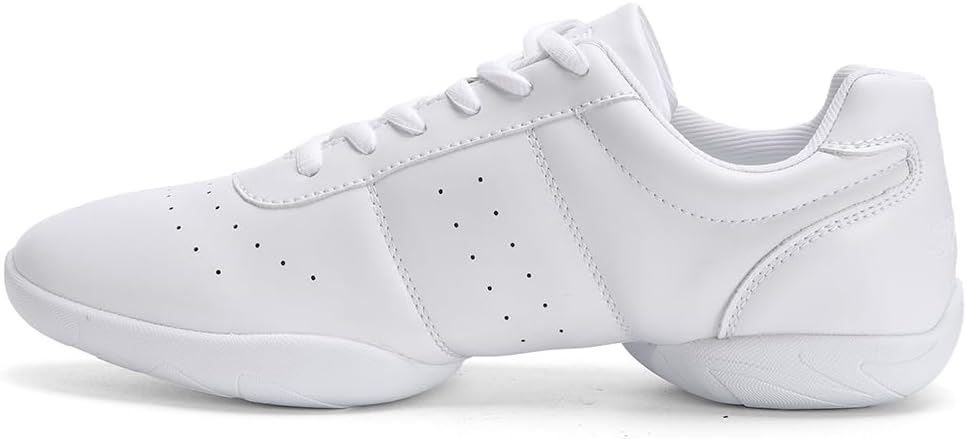 JITUUE Women Cheerleading Dance Shoes Fashion Trainers Sneakers Lace Up Gym Athletic Sport Training Shoes for Girls