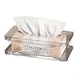 Allthingstore Teleskop-Tücherbox mit verstellbarem Federmechanismus, automatische Dosierung ABS-Kunststoffhalter für Gesichtstücher, Papiertücher und Handtücher (transparente Farbe)