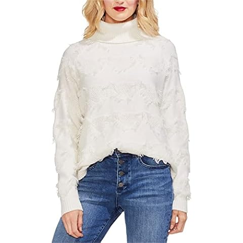 Vince Camuto Long Sleeve Geometric Fringe Jumper Cover