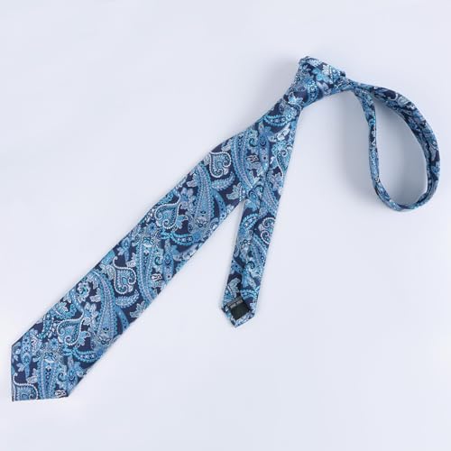 Image of Alizeal Mens 3.15'' Vintage Paisley Tie Pocket Square Set | Elegant Perfect for Banquet Wedding and Party