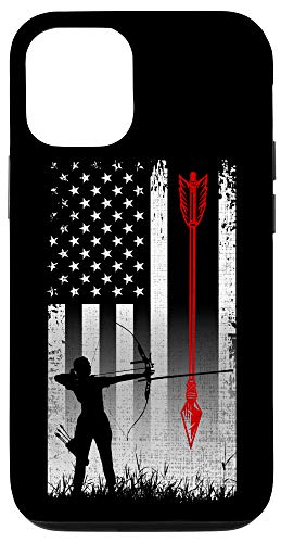iPhone 12/12 Pro Patriotic American Flag Hunter Bow Hunting Gift Case