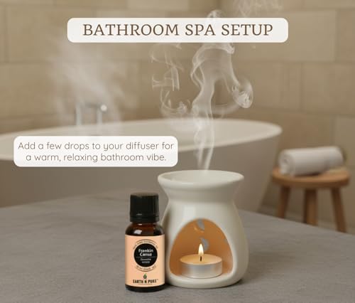 Image of Earth N Pure Ceramic Aroma White Diffuser Burner with 10Ml Frankincense Oil & 2 Pcs Candles Strong & Long-Lasting Fragrance | Perfect for Gift Set