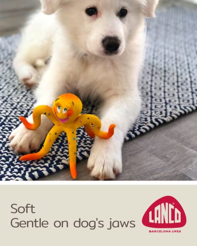 Medium Octopus Squeaky Dog Toy Natural Rubber (Latex) Lead-Free Chemical-Free Complies With Same Safety Standards As Kids' Toys Soft Squeaky #TOP3