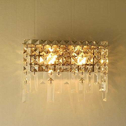 GA K9 Crystal Wall Lamp for Living and Bed Room Light-Stainless Steel Led Light Warm White GA20