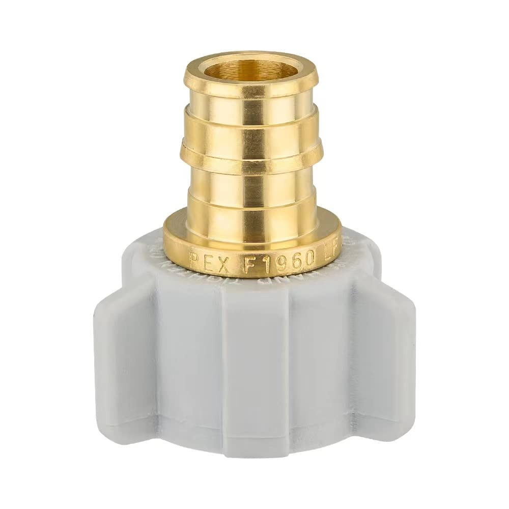 Efield 2-Pack PEX-A Expansion Brass Fittings - 3/4" PEX To 1/2" Female Drop Ear Elbow