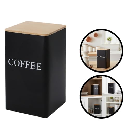 Contenedor de Té metálico con tapa de madera sellada miniatura 4