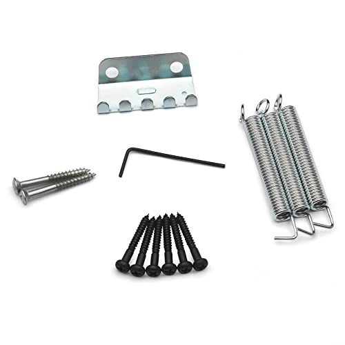 SAPHUE 52.5mm Guitar Stratocaster Tremolo Bridge Set for Fender Strat Squier Electric Guitar Replacement Black