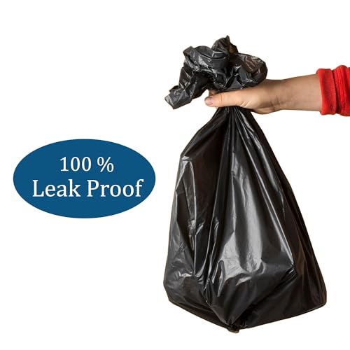 Image of Kuber Industries Dustbin & Garbage Bag Set | 10 L Open Waste Bin with (Black - 2 Roll) 19x21 Inch Disposable Bags for Kitchen, Office | Check - Grey