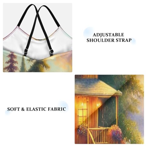 Wooden House Lake Swimsuit for Girls Bathing Suit Summer Beach One Piece Swimsuits Swimwear3