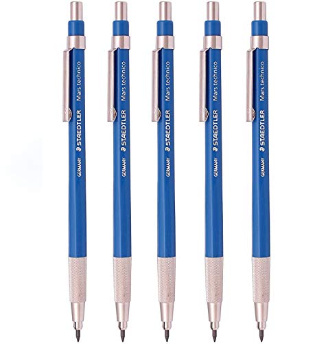 Staedtler Mars Technico 780C Mechanical Lead holder,clutch Pencil for Draft Drawing, Art Sketching Sharpener (Pack of 5)