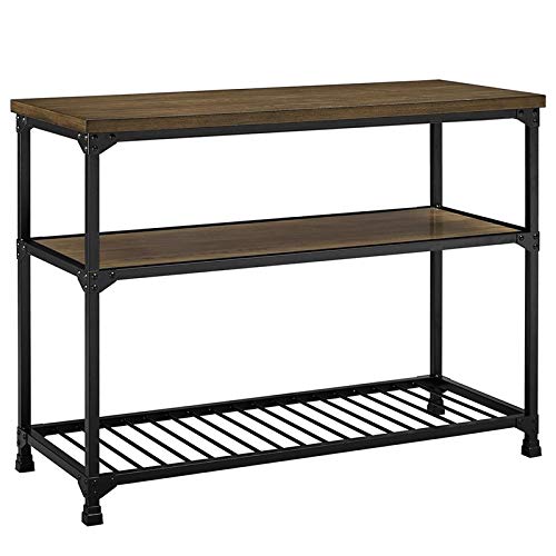 Dorel Living Cassy Multifunction Island, Rustic Antique Oak/Black #TOP15