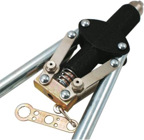 Remachadora Manual de 2 Manos 450 mm | Alicate Profesional para Remaches de Aluminio y Acero | Mango Largo Ergonómico | Alta Potencia y Precisión | Ideal para Taller y Bricolaje