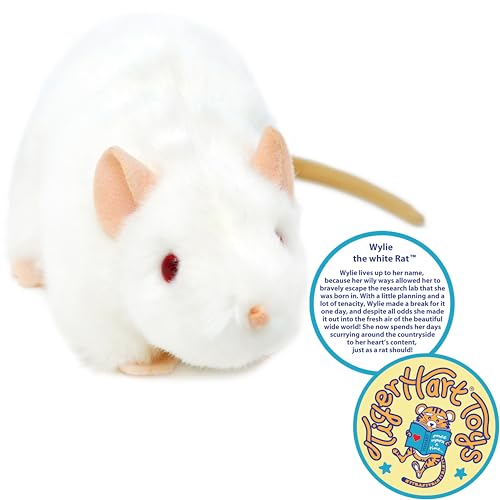 TigerHart Wylie The White Rat - 7 Inch Stuffed Animal Plush