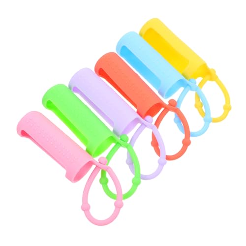 ARTSEWPLY 6 Piezas Fundas Protectores para Botellas Roller de Silicona Antideslizante Cubiertas para Aceites Esenciales Protección Flexible y Portátil