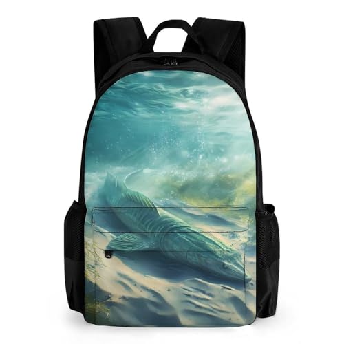 Sturgeon Fish Laptop Backpack for Men Women Fashion Computer Bag Business Travel Daypack