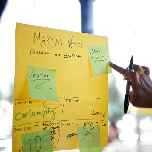 Post-it Notas grandes super adesivas, cor única (amarelo), dupla aderência, 28 x 28 cm