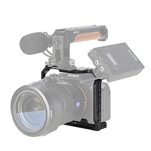 Image of NICEYRIG Compact Cage for Sony Alpha 7V / 7R V /Alpha 7 IV /Alpha 7S III with NATO Rail Double Cold Shoe - 497