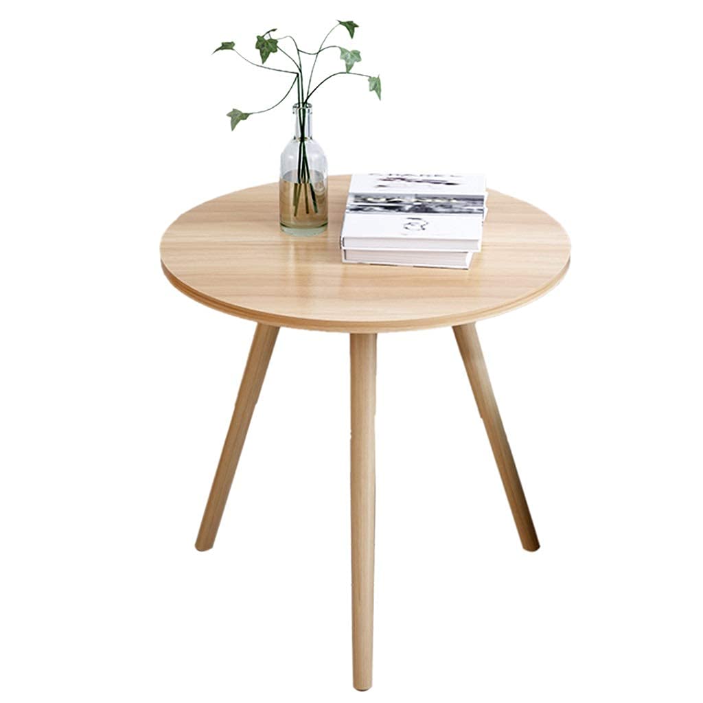 Table café ronde salon bois bureau latéral pour petit espace