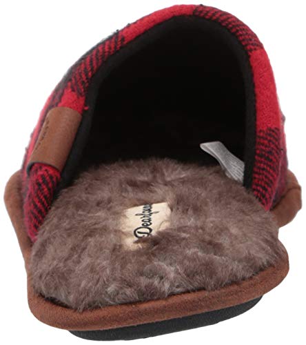 Dearfoams Women's Buffalo Check Plaid Mama Bear Scuff Slipper3