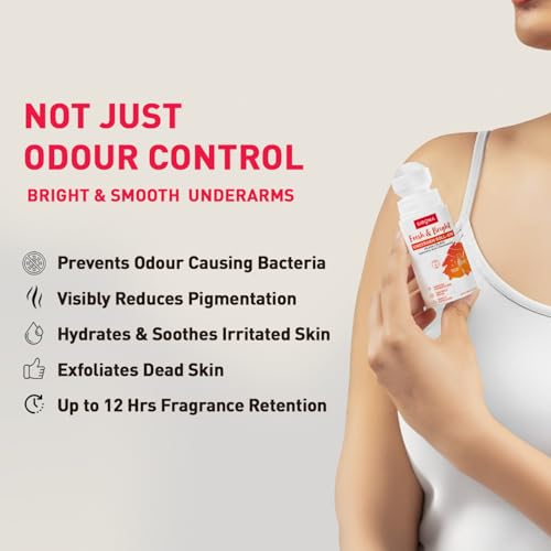 Image of Sirona Underarm Roll On Deodorant for Women | 50 ml | Prevents Body Odour, Brightens Skin & Exfoliates Underarm | Sensitive Skin | Aqua Fragrance | Alcohol Free
