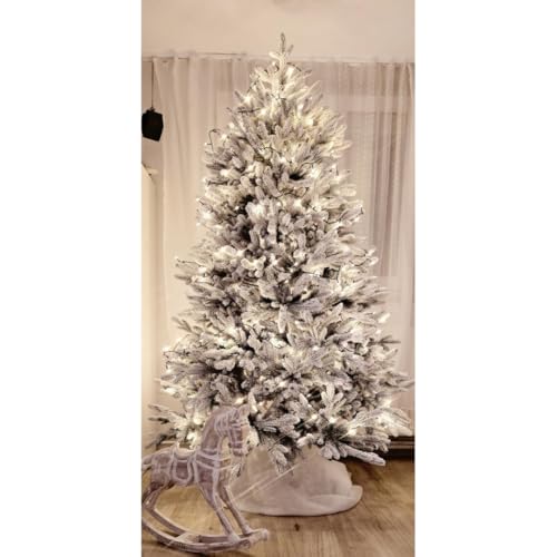 EVGN Weihnachtsbaum mit Schnee 210 cm – 100% Spritzguss-PE,...