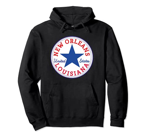 New Orleans Louisiana USA United States of America traveler Pullover Hoodie, Black