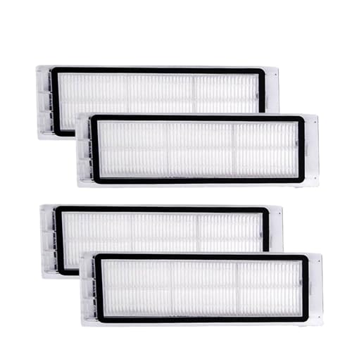 Dust Container Filter Accessory, Compatible for Roborock S5 Max S50 S55 S6 S6Pure E4 E5 S6MaxV, Robot Vacuum Cleaner Filter Dust Container Accessory(4 pcs Filter)