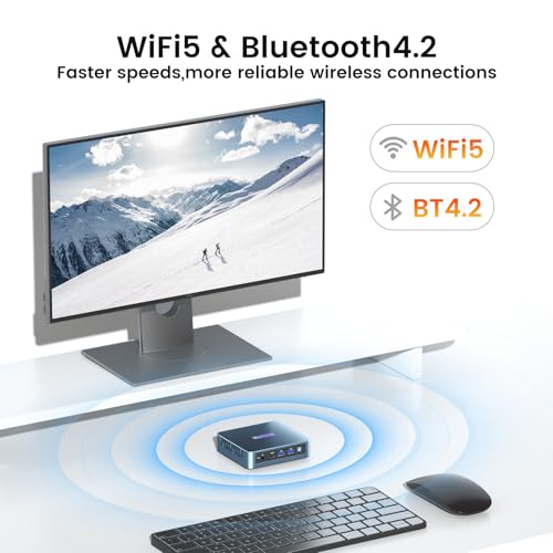 Trycoo WI-6 Mini PC | Kleiner PC mit N100 (3,4 GHz) | 16GB RAM 512GB M.2 SSD | Mini Computer 4K Ultra HD | Gigabit-Ethernet, WiFi5, BT4.2, 2X HDMI, USB-C | Alltagsgebrauch & Home Office