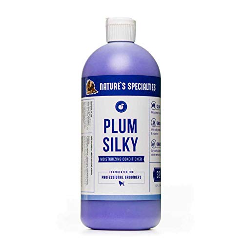 Image of Nature's Specialties Plum Silky Groom Bundle, Ultra Concentrated Shampoo + Conditioner + Mixing Bottle, 32oz, Made in USA