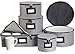 Dinnerware Storage Best Protection for Storing or Transporting Fine China Dishes, Coffee Tea Cups, Wine Glasses Includes 48 Felt Protectors for Plates,Set of 6pcs (Gray)