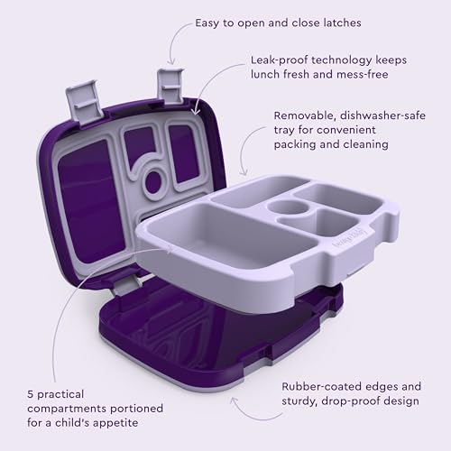 Bentgo(ベントゴー) 子ども用ランチボックス キッズプリント ユニコーン 漏れ防止 5コンパートメント お弁当スタイル 3歳から7歳までお子様に理想的な食事量サイズ ビスフェノール-Aフリーで食品に安全な素材