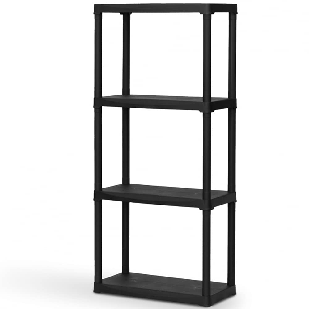 Well Home Mobiliario & Decoración Set de 2 x Estanterías Modulares con 4 Baldas de Plástico