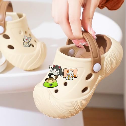 Cartoon Katze Schuh Charms Für Crocs Jibbitz 18 Stück Katze Shoe Charm Schuhanhänger Schuhe Charm Diy Schuhanstecker Schuhanhänger für Mädchen Und Männer, Kinderpartys Geschenk
