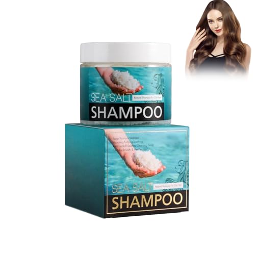 Wonsters shampoo Champú con sal marina, champú exfoliante para el cuero cabelludo, champú natural para cabello graso, anticaspa, sal marina y melisa ecológica