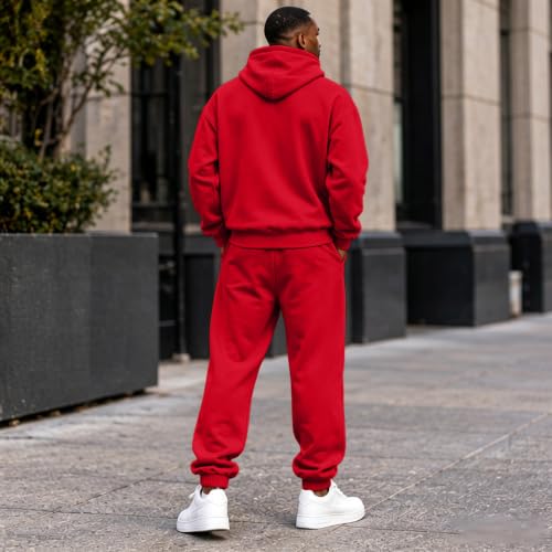 Track Suits for Men Set Sweatsets Oversized Fleece Hoodie Joggers Pants - image 6