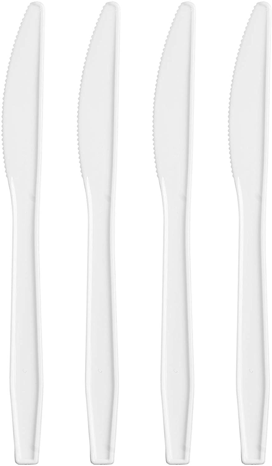 Nicole Fantini Medium Weight White Disposable Plastic Knife Collection: Qty 300