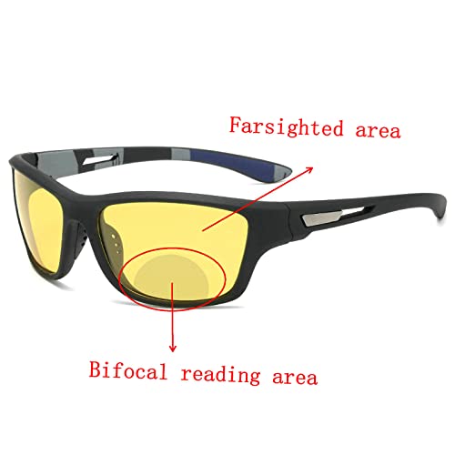 Night Vision Bifocal Reading Glasses with UV Protection Lens for Men's & Women,Outdoor Cycling Driving Sports Readers3