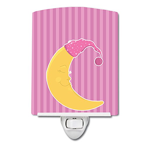 Lámpara de mesa de cerámica Baby Girl Moon multicolor miniatura 1