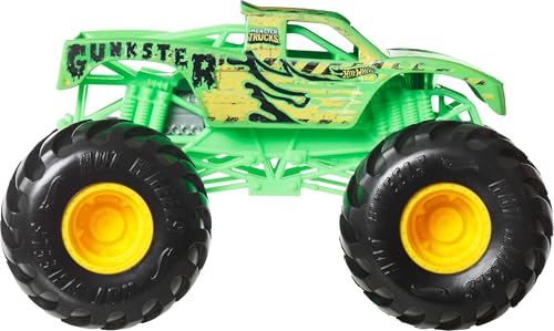 Hot Wheels Monster Trucks, Oversized Monster Truck, 1:24 Scale Die-Cast Toy Truck with Giant Wheels and Cool Designs image 3
