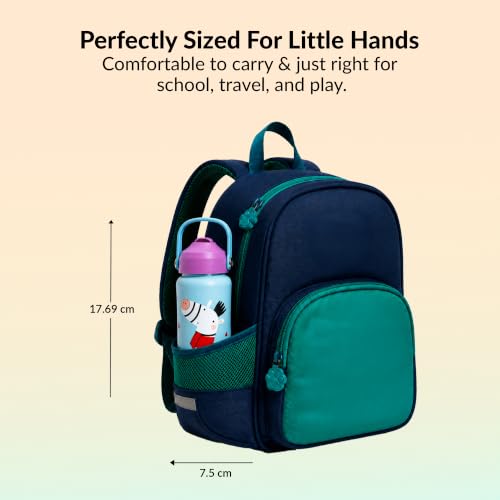 Image of rabitat Steel Play Kids Stainless Steel Water Bottle 450ml | 2 Year Warranty | Leakproof Sipper | Soft Silicone Spout, Flip-Lock Cap & Handle | BPA-Free 18 /8 SS | Anti-Skid Base | Tottaly Adorable