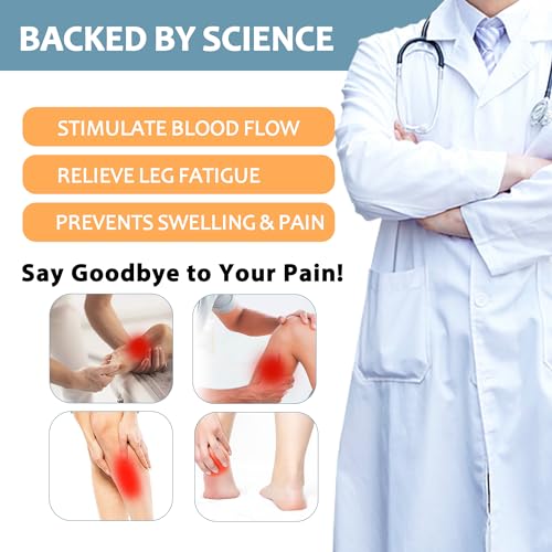 fenglaoda 6 Pairs Compression Socks for Women & Men Knee High Cute Circulation Socks for Nurse Pregnant Travel Athletic4