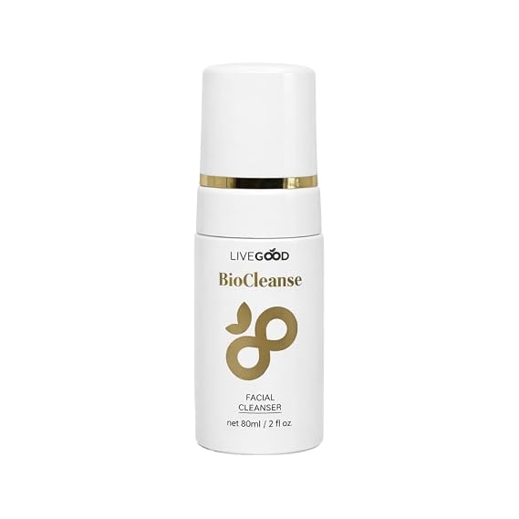 LIVEGOOD BioCleanse Facial Cleanser | Amino Acid Foaming Face Wash with Ceramides, Niacinamide & Blue Lotus | Gentle Daily Cleanser for Normal, Dry & Combination Skin