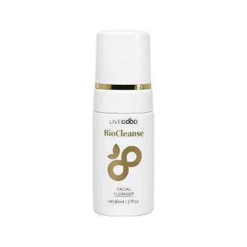LIVEGOOD BioCleanse Facial Cleanser | Amino Acid Foaming Face Wash with Ceramides, Niacinamide & Blue Lotus | Gentle Daily Cleanser for Normal, Dry & Combination Skin