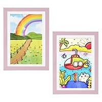 Amazon.co.jp: PALTIA アートフレーム 2個 セット 子供の絵 作品