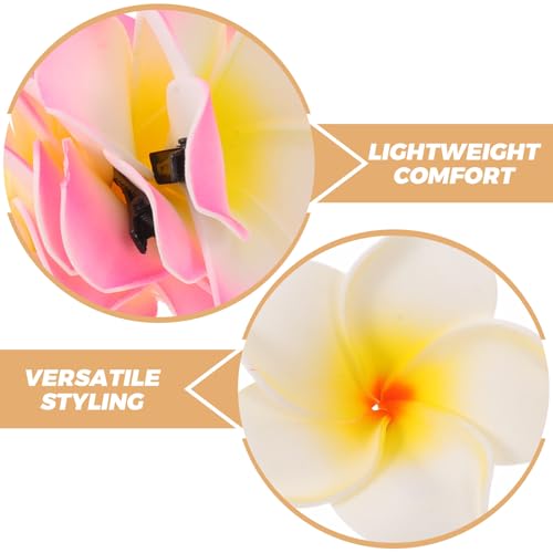 Pinces Cheveux Fleurs Frangipanier en Eva Souple et Ultra Légères - 3