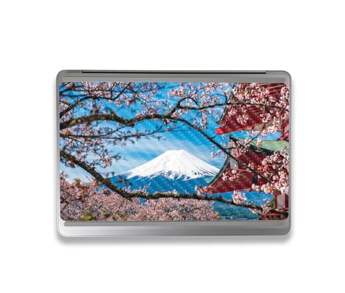 Image of MightySkins Carbon Fiber Skin Compatible with Microsoft Surface Laptop Studio 2 (2023) Full Wrap Kit - Overlooking Fuji | Protective, Durable Textured Carbon Fiber Finish | Made in The USA