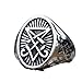 BEDT Anello Vintage con Sigillo di Lucifero Satana Amuleto da Uomo in Stile Gotico Stregoneria Wicca Gioielli Casual immagine