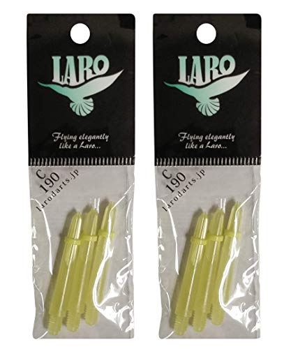 Image of Lstyle Dart Shafts: Plastic Nylon Shaft - for Soft Tip and Steel Tip Darts - (6 Shafts Total) - Milky Yellow 190 (Short)