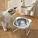 WeiLaiKeQi Raised Cat Bowl Pet Feeding Dish with Holder Stand Dog Water Food Bowl for Kitten, Kitten